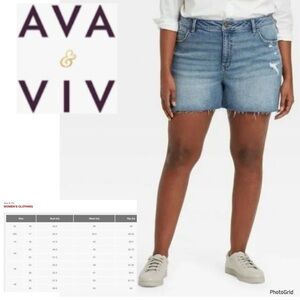 Ava & Viv Distressed Jean Shorts
